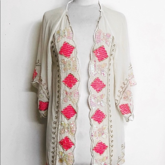 FREEWAY Beaded Kimono Style + Belt option - Picture 2 of 6